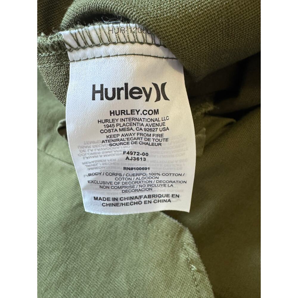 Hurley Olive Green Utility Overshirt Shirt Jacket Women's Large - Picture 11 of 11
